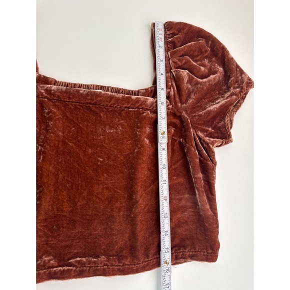 Madewell Suede Square Neck Balloon Sleeves Top - Picture 8 of 9